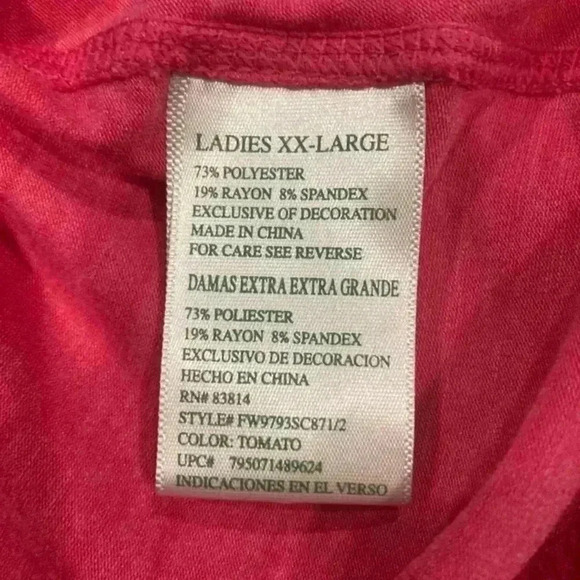 ⭐️ Pink athletic tangerine top in size xxl - Picture 6 of 6